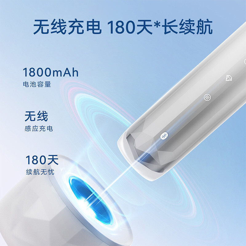 HUAWEI 华为智选力博得智能声波牙刷2 冰山款冷岩灰 180天长续航 支持HarmonyOS Connect
