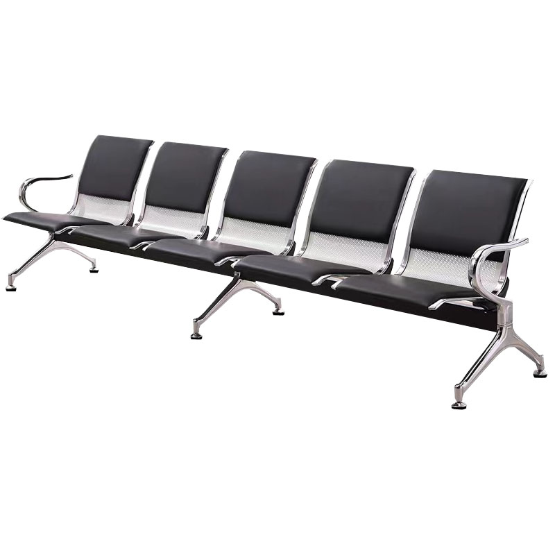 锦北钢制排椅机场椅加固加厚医院长椅候诊椅连排输液等候椅 B款五皮面高清大图