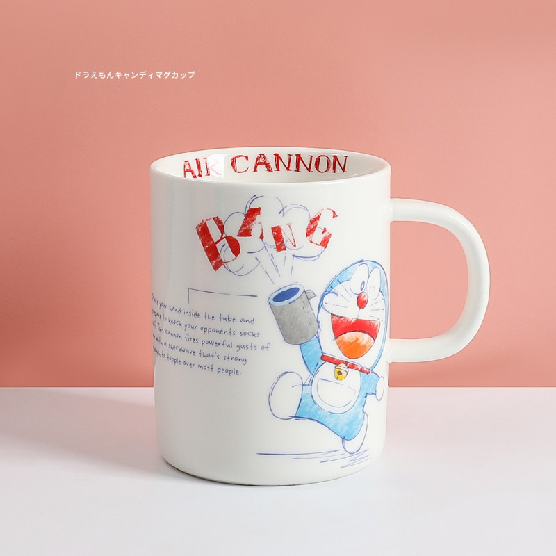 贝瑟斯 哆啦a梦素描画风陶瓷单杯可爱卡通家用马克杯杯子