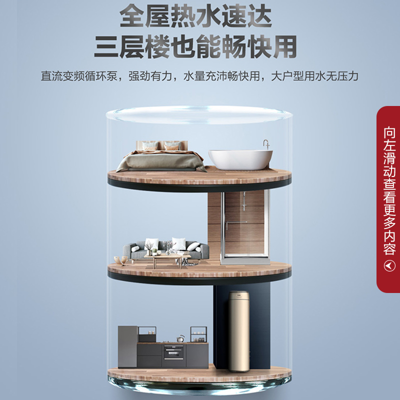 海尔(Haier)零冷水空气能热水器200升内置循环泵冷水回收WiFi智能自清洁一级能效
