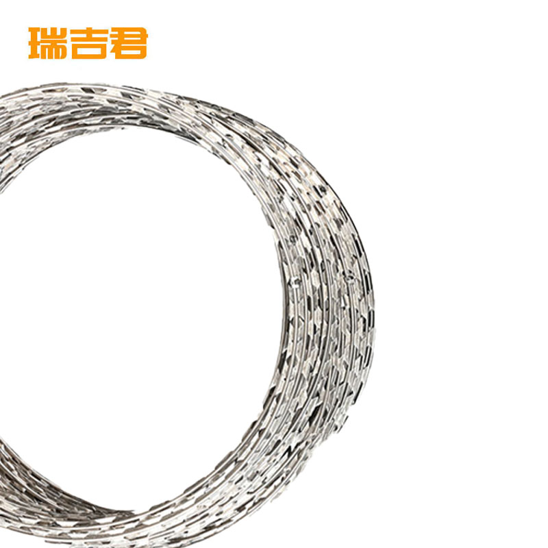 瑞吉君 刺丝滚笼 刀刺网 50cm圈径10m长加密 卷高清大图