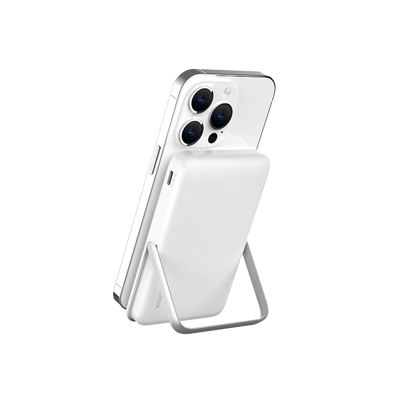 idmix支架磁吸无线充移动电源10000mAh Q10 SE白色