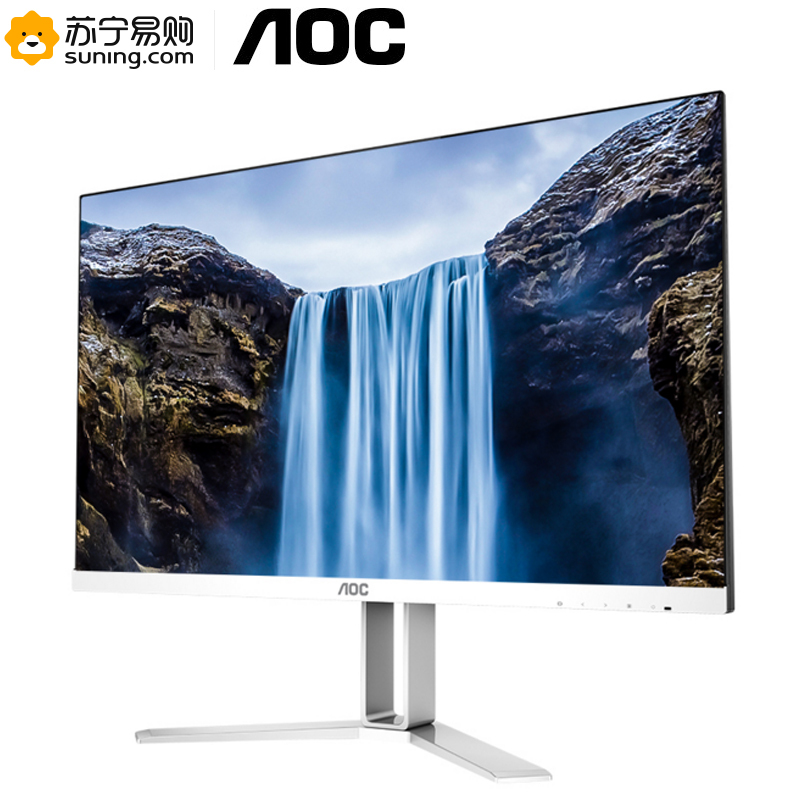 AOC 23.8英寸 AH-IPS广视角 全面屏三边无框设计 高清接口 节能低蓝光不闪屏 液晶电脑显示器 24N1H