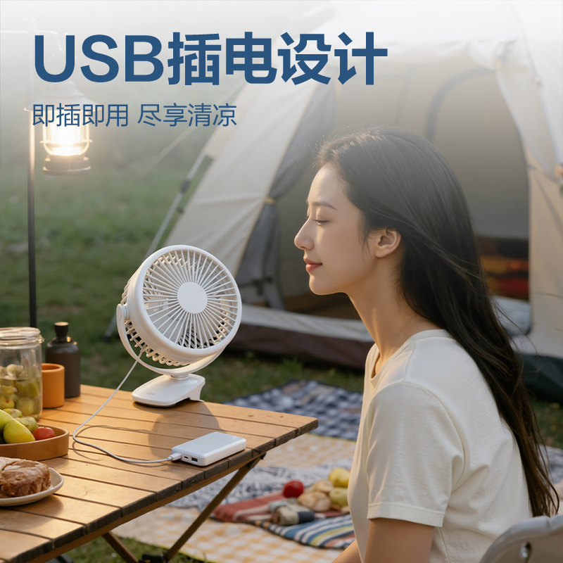 得力(deli)LK221插电款台夹风扇 黑色高清大图