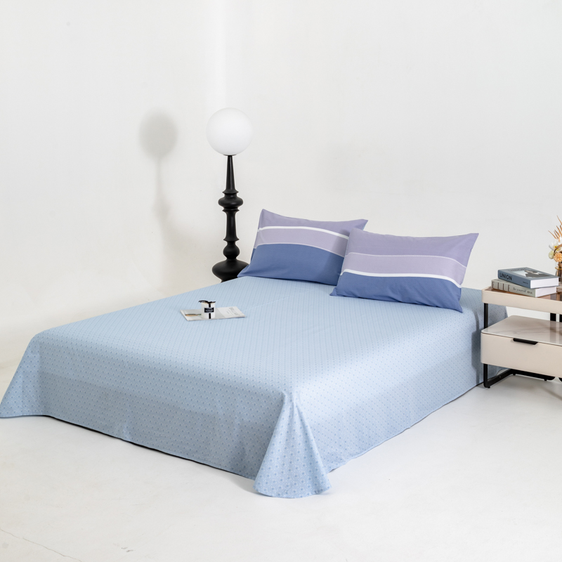 汉司家纺 160*230cm 全棉印花都市生活系列酒店公寓 床单1.00 件/条(计价单位:条)蓝色