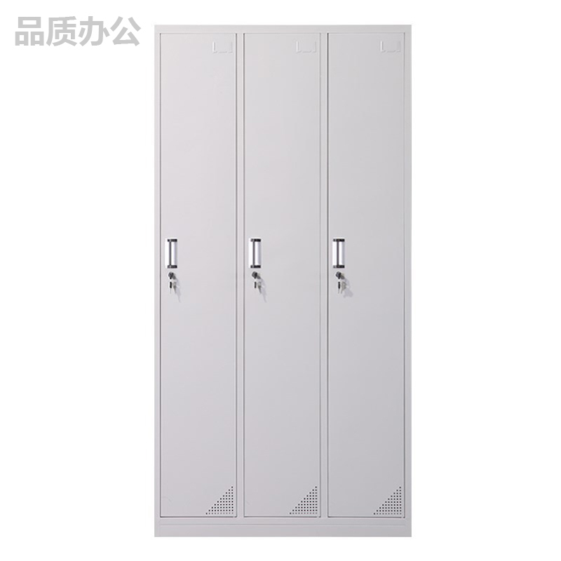 鑫虎威 钢制三门更衣柜员工柜铁皮储物柜健身房宿舍浴室存包柜职工带锁寄存柜
