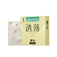 进口冈本避孕套超薄无感透薄1只装安全套岡本003光面型浅蓝色套套男用女用房事计生用品