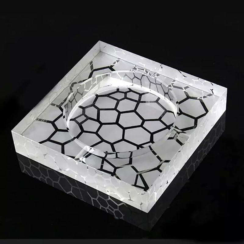 [规格:15*15cm 2个装]玻璃水晶烟灰缸 家用办公室用烟灰缸