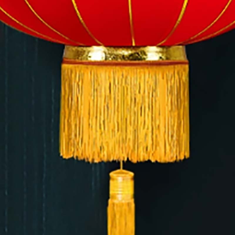 福字金边绒布长杆灯笼一对60# 直径42*高76cm(高度不含杆长)高清大图