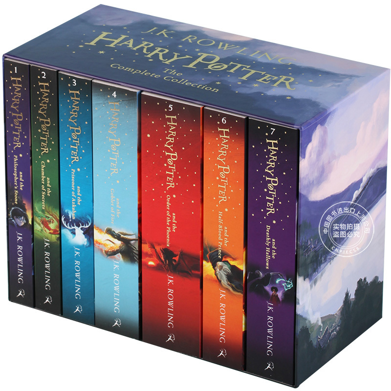 哈利波特1-7盒装 [正版]哈利波特全套英语原版书Harry Potter 1-7套装 进口原版 Complete Co