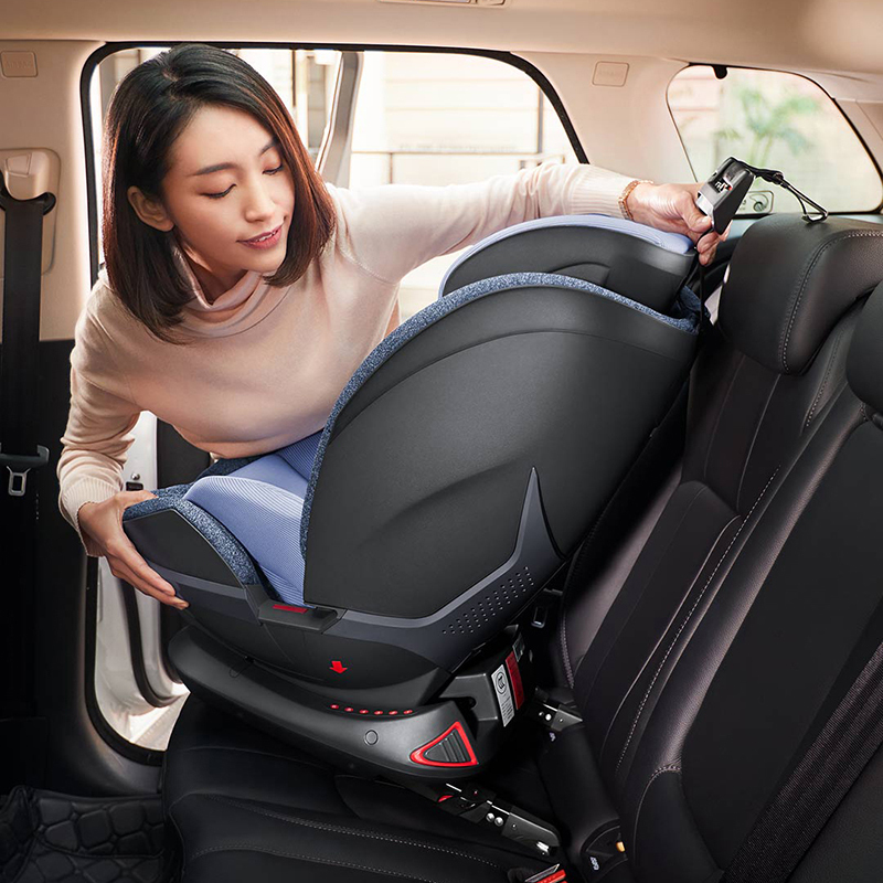 QBORN儿童安全座椅(小米生态链企业)汽车用isofix 9个月-12岁宝宝可坐可躺 浪漫紫