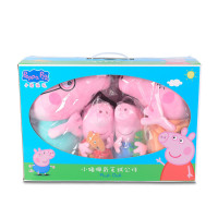 小猪佩奇Peppa Pig毛绒玩具小号一家四口 彩盒套装 35*12*22cm