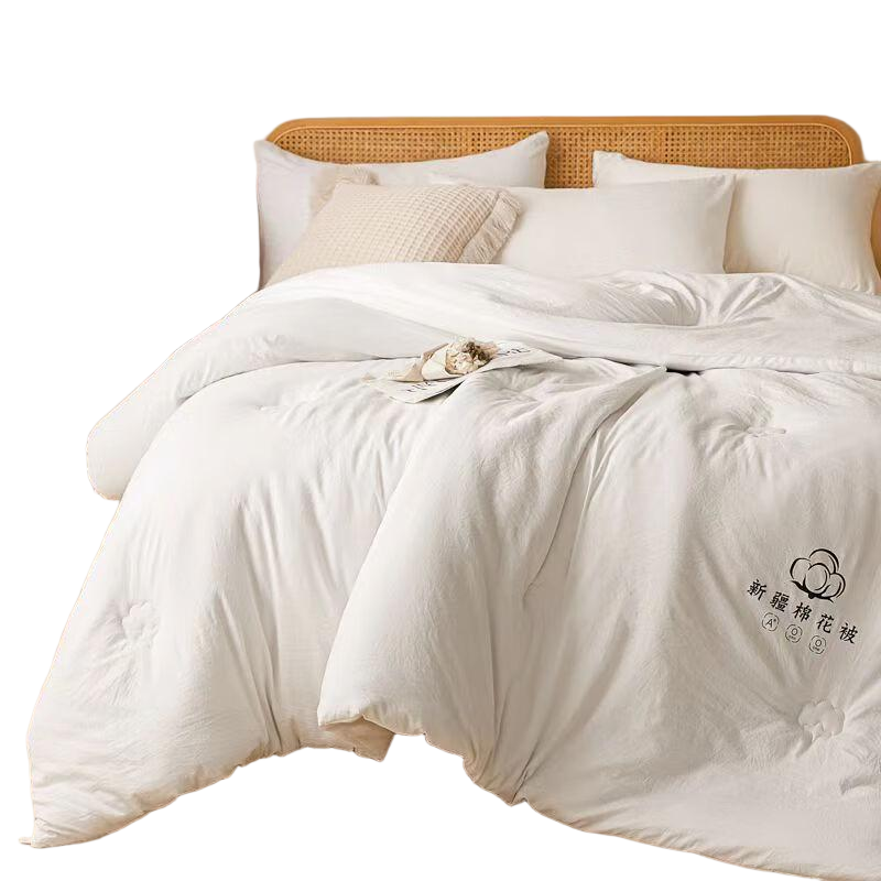 悠梦嘉居新疆原棉棉花被 原本色 水洗棉原棉面料棉花填充秋冬被 2000克 150*200cm YB-14231高清大图