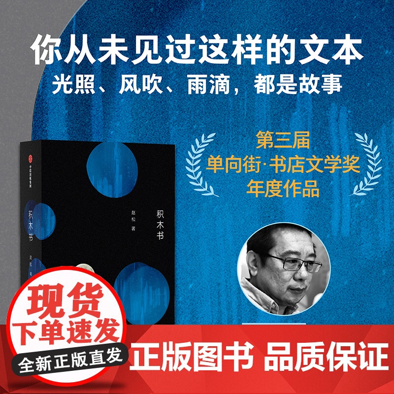 亲签版】积木书 收获文学排行榜 豆瓣年度榜单 单向街书店文学奖入选作家赵松代表作品数百个短章还原当代人的时时刻刻 中信出