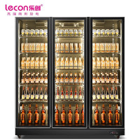 乐创(lecon)展示柜冷藏饮料啤酒柜便利店超市冰箱酒吧夜店大容量回弹门黄光风冷三门1000L LC-ZSG053