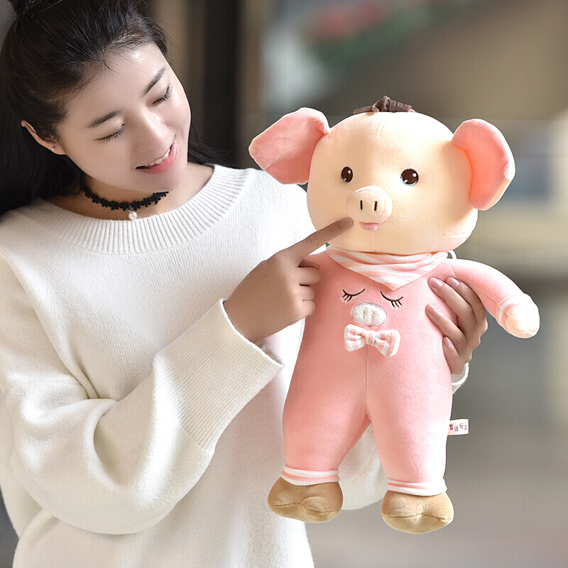 软体小猪抱枕羽绒棉娃娃粉猪大号毛绒玩具儿童玩偶送女友生日
