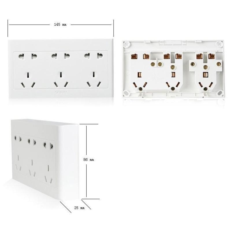 墙壁开关插座明盒明线家用公牛明装插座超薄15多孔电源插座十五孔墙壁