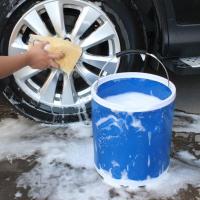 OPP包装【9升蓝色】水桶 沃尔沃s60l xc60 S90汽车用折叠水桶收缩桶车载便携式洗车专用桶