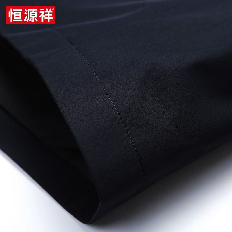 恒源祥男士羽绒服冬季厚款活里活面中老年人保暖冬装短款夹克外套高清大图