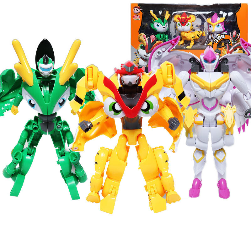 猪猪侠之超级超星超新萌宠心玩具变形机器人铁拳虎阿五全套酷变五灵王