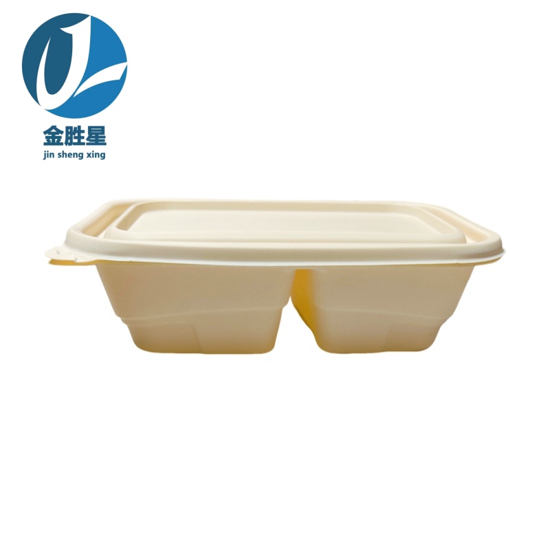 金胜星 玉米淀粉两格餐盒 650ml 300套/箱高清大图