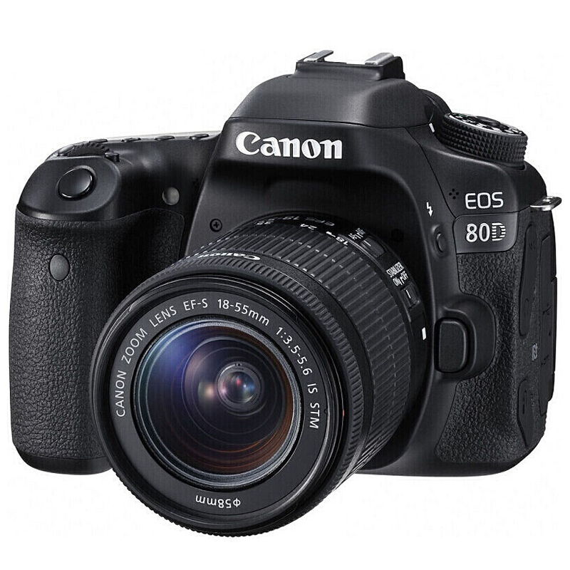 佳能(Canon) EOS 80D(18-55mm STM) 配件套装 数码单反相机 单镜头套装 约2420万像素