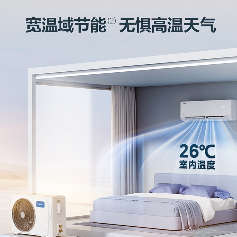 美的(Midea)酷省电 变频冷暖空调 四代自清洁耐用 1.5匹 KFR-35GW/N8KS1-1C 单位:台