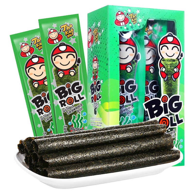 老板仔(tao kae noi)海苔卷原味 泰国进口 脆紫菜 儿童 休闲零食