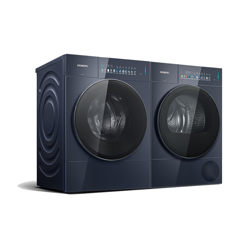 西门子(SIEMENS)包豪斯新品10公斤全自动变频滚筒家用洗衣机纯平全彩界面蒸汽除皱超氧空气洗WG54M7D10W高清大图