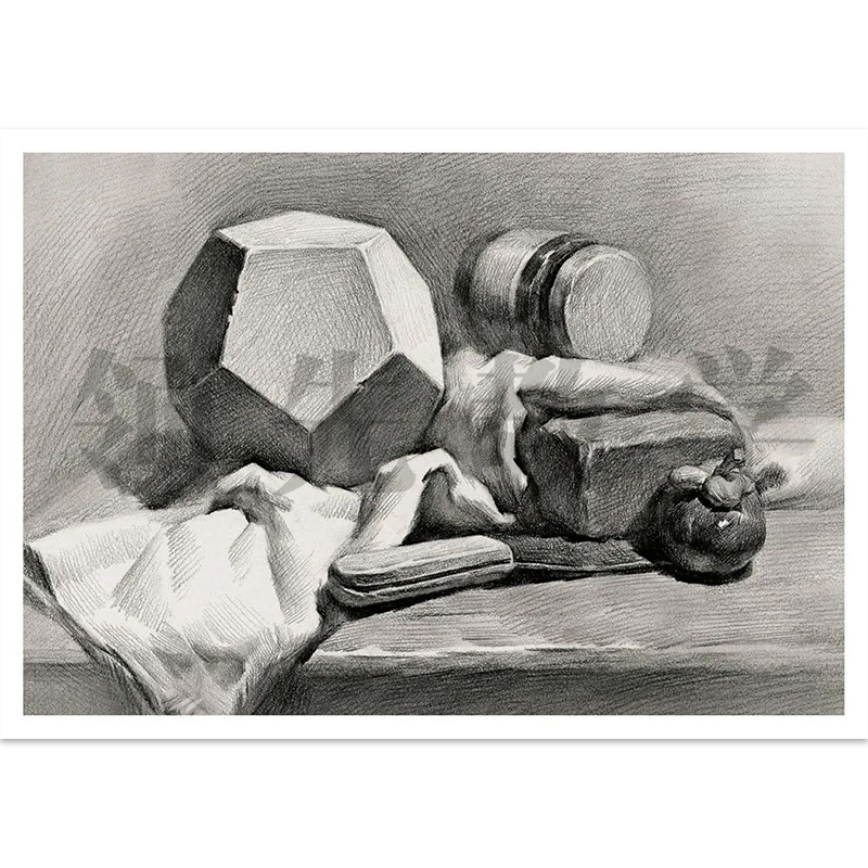 [正版]2022画繁为简素描几何形体3 领先教学张磊编 单个组合几形体素描静物结构光影对应步骤解析范画临摹高艺联校考美高清大图