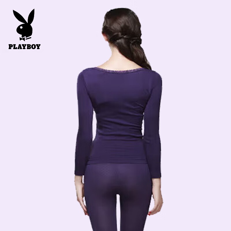 【断码清仓】花花公子女士保暖内衣女美体束身隐形套装秋衣秋裤高清大图