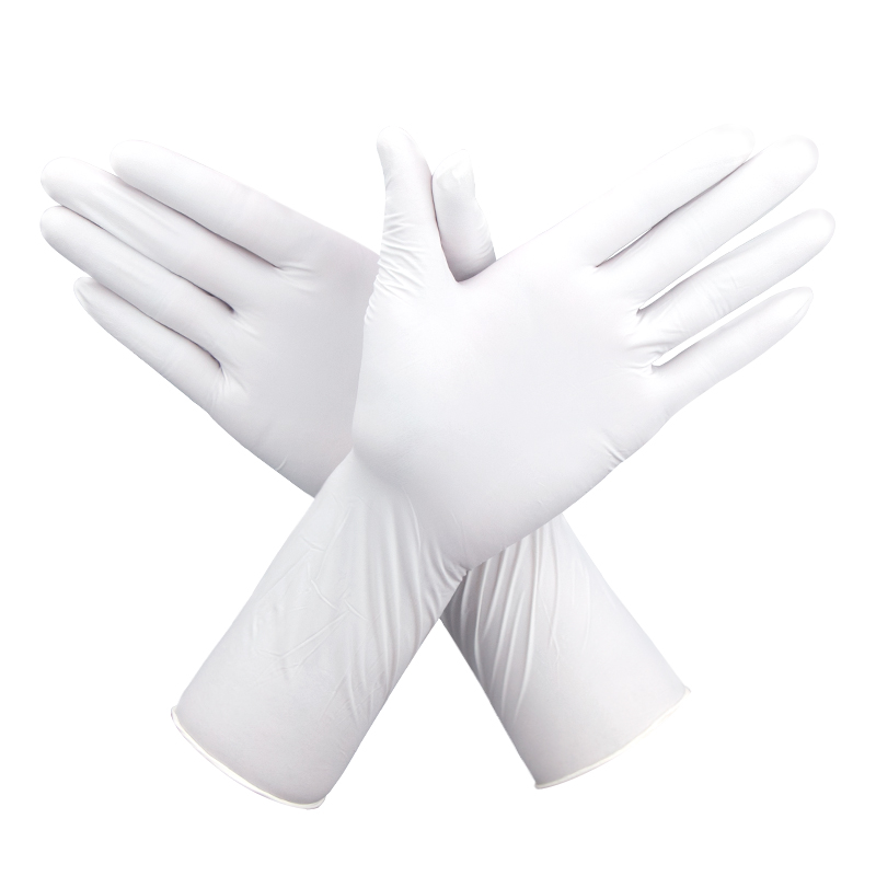 超护一次性12寸丁腈橡胶加长厨房餐饮洗碗卫生贴手多用途清洁手套L码高清大图