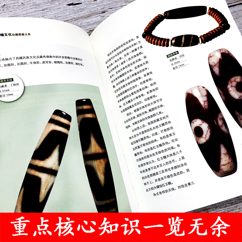 [正版]天珠修订典藏版世界高端文化珍藏图鉴大系从新手到行家藏族瑰宝西藏九眼天珠菩提收藏鉴赏观赏把玩宝石玛瑙艺术文化书籍高清大图