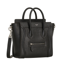 [直营] 赛琳(CELINE) LUGGAGE NANO 系列 女士经典粒面小牛皮 笑脸包 手提单肩斜挎包 女包