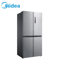 美的(Midea) BCD-450WTPM(E) 450升大容量 十字对开四门冰箱 双变频 铂金净味 新风冷无霜家用冰箱