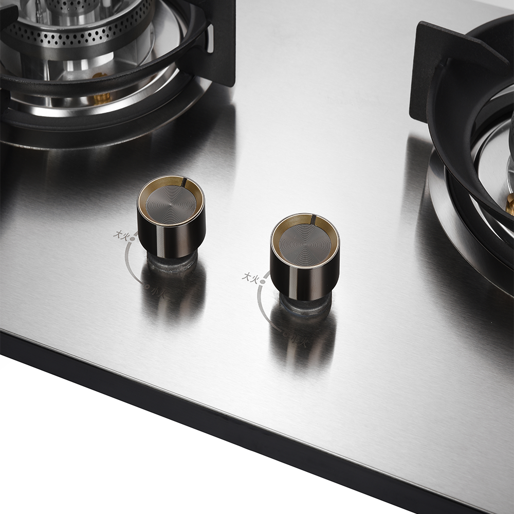 大臣燃气灶750G不锈钢拉丝面板纯铜火盖全封底壳高清大图