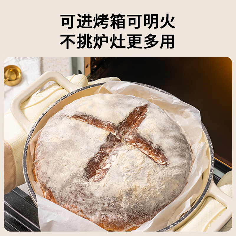康巴赫-铸铁珐琅焖炖锅-22cm(樱桃红) (KGF-D22A)高清大图