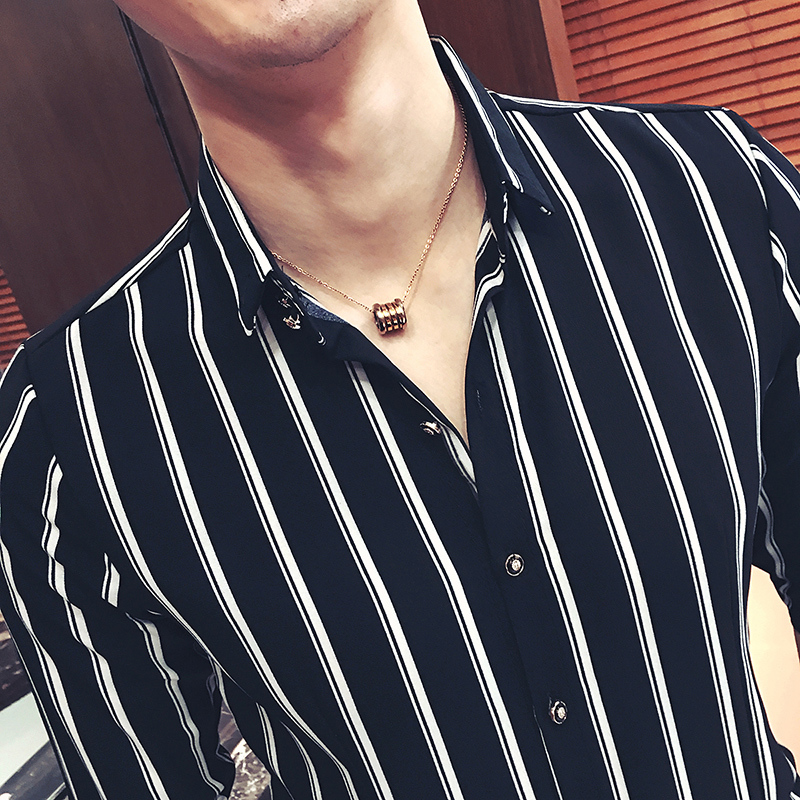 美师理店型师酒吧KTV服务员工作服夏款男女生七分袖衬衫衣