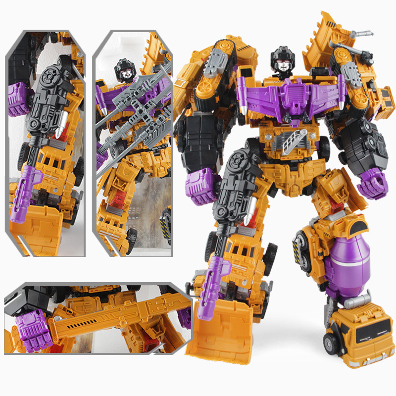变形玩具金刚5大力神工程大号汽车机器人玩具六合体男孩玩具4锦江搅拌