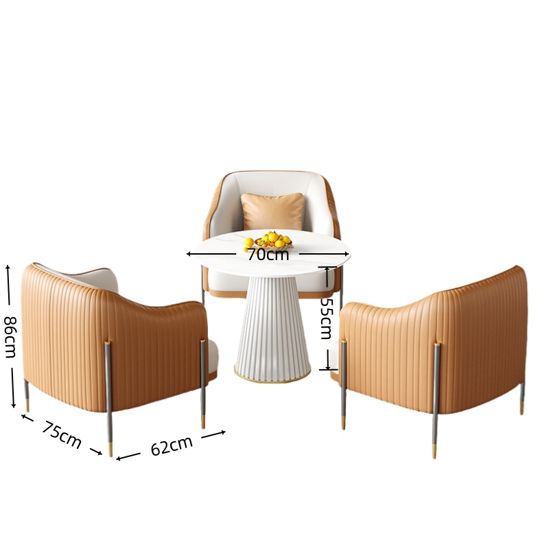 智叶舟接待沙发组合单人位*3+茶几75*62*86cm套高清大图