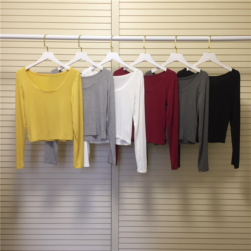 舞长袖舞蹈服女修身短款上衣舞练功服古典瑜伽服形体服装C0