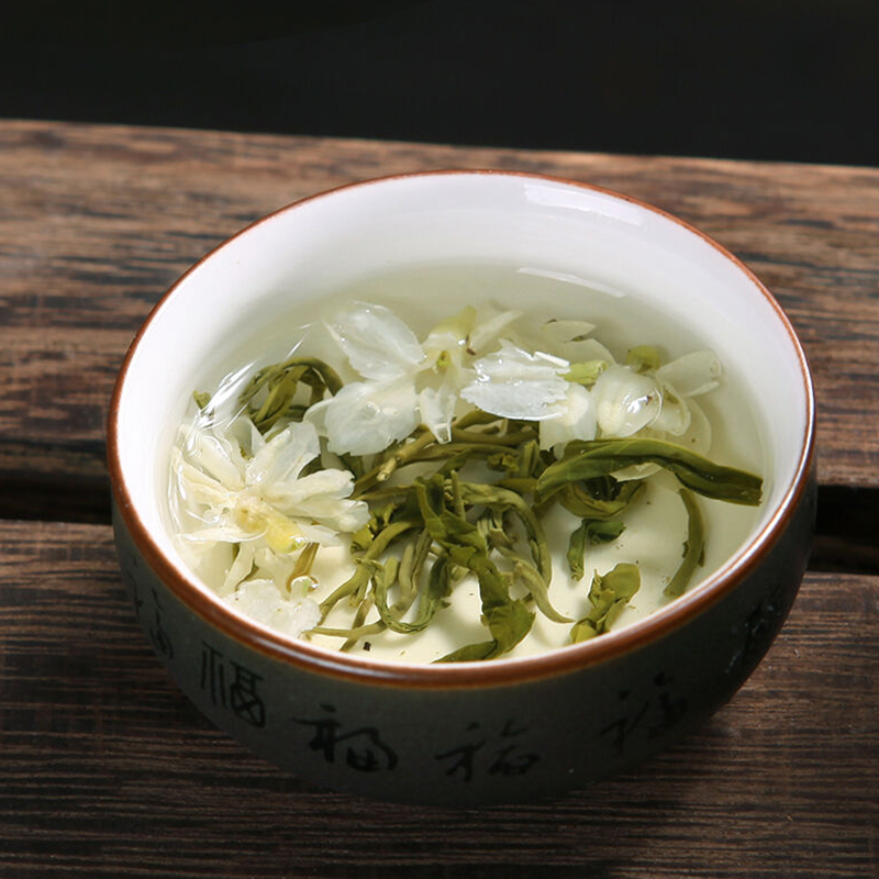 明芽茉莉花茶毛尖 花茶茶叶 四川花茶罐装散装毛尖200g*2