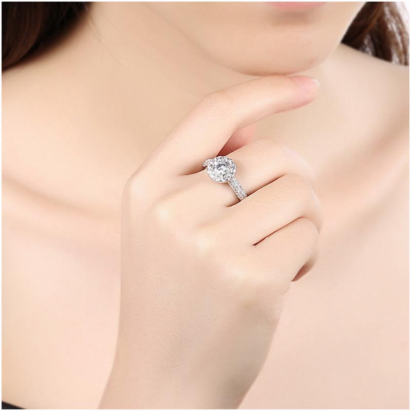 R823-CCouple Love Gold Rings铂金订婚戒指男女钻石情侣简约日韩送女朋友七夕情人节礼物