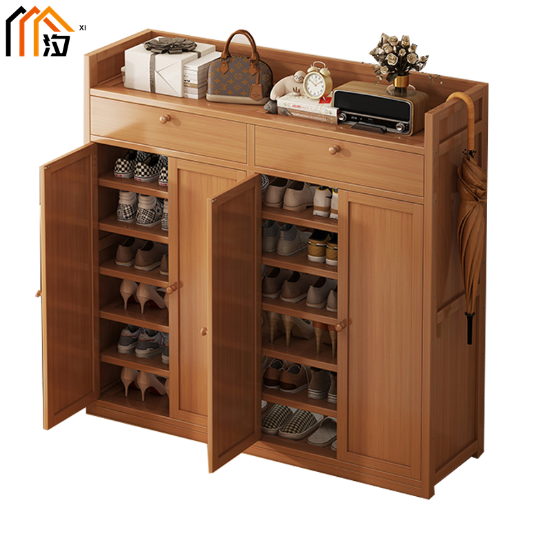 汐 木质鞋柜 四门 个高清大图
