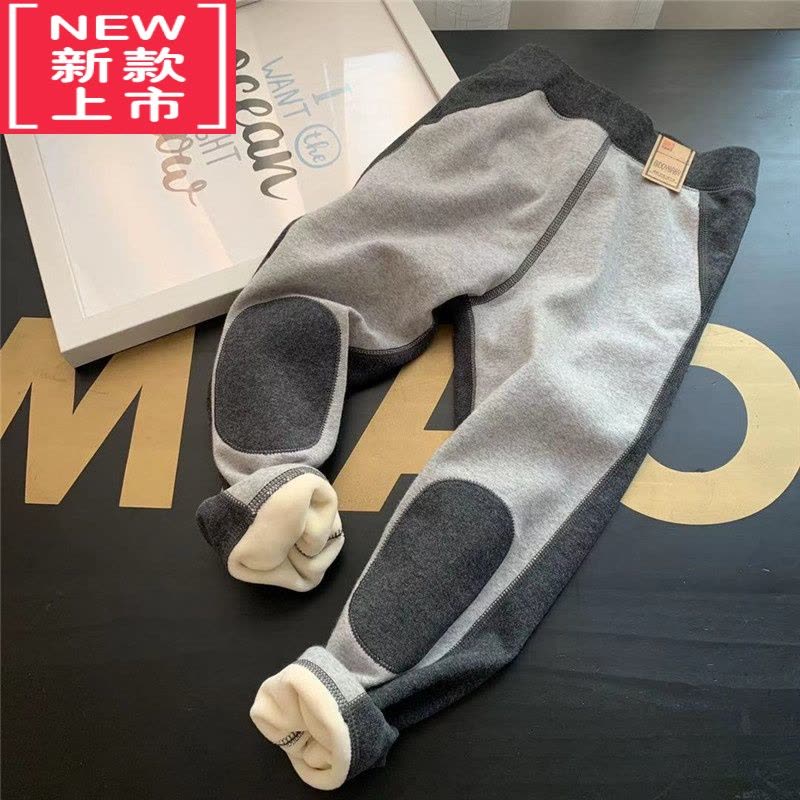 可莉允儿童保暖裤秋冬款2022男童保暖裤内穿加绒加厚打底裤男宝贴身绒裤图片