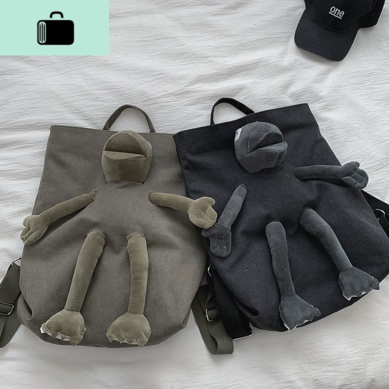 书包女韩版高中原宿ulzzang学生ins帆布大容量2020新款双肩背包女NEW LAKE女手包图片