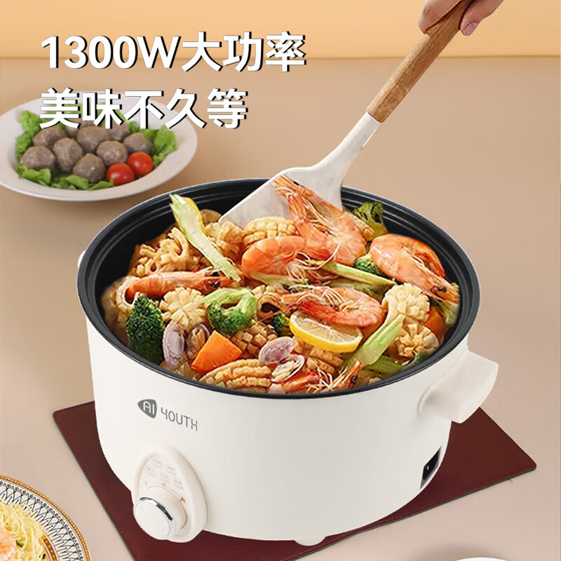 艾青春多功能锅5L大容量大火力电火锅电煮锅电料理锅 AI-HG501高清大图