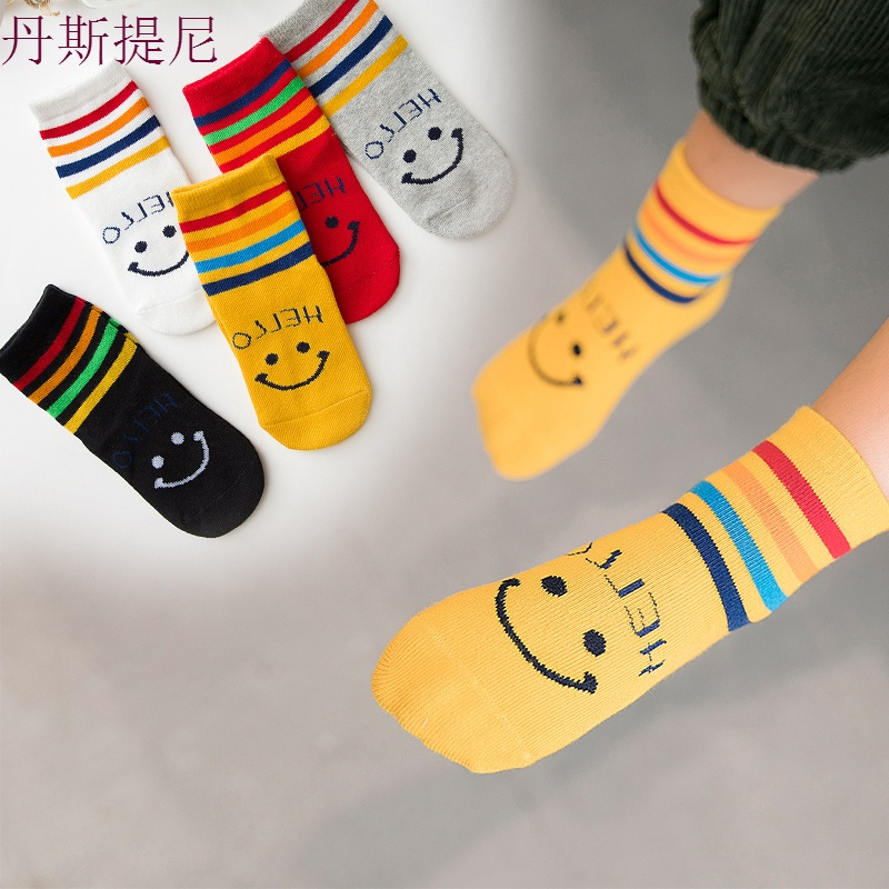 儿童薄袜子纯棉3-5-7-9-10岁春夏4棉袜6宝宝春秋男童男孩短袜薄款