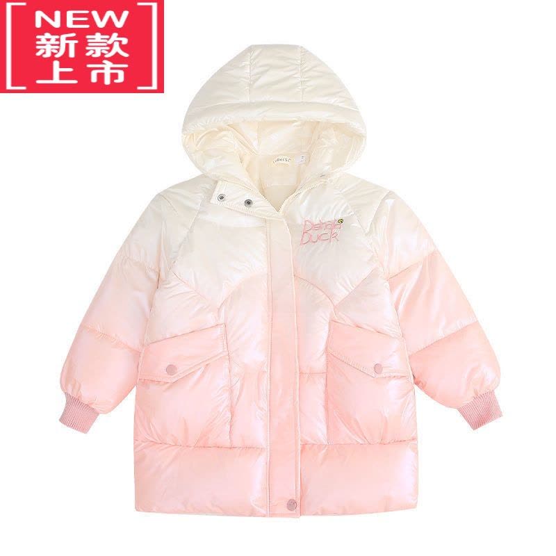 可莉允女童棉衣新款冬季洋气小女孩中长款棉袄中大童韩版儿童羽绒棉服潮图片