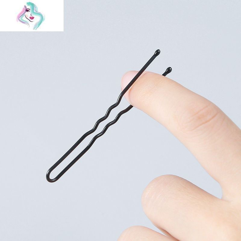 黑色u型夹影楼盘发加粗发夹丸子头卡子固定u形发发小夹子头饰你那么美